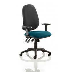 Eclipse XL III Lever Task Operator Chair Black Back Kingfis