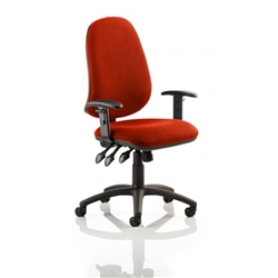 Eclipse XL III Lever Task Operator Chair Pimento Colour Wit