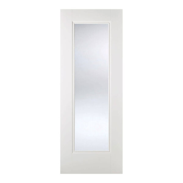 Eindhoven 1L Primed Plus White Internal Door 1 Light with Clear Glazing