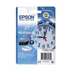 Epson 27 Ink Cartridge DURABrite Ultra Alarm Clock Multipack CMY