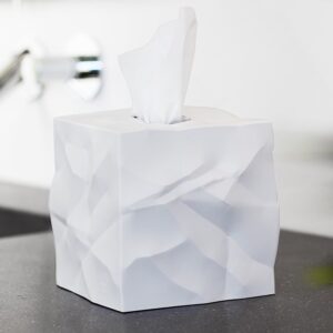 Essey White Wipy Tissue Box Cover