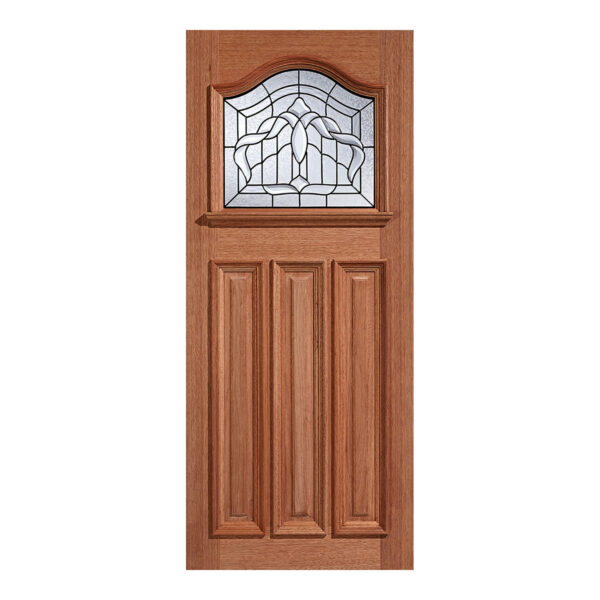 Estate Crown 1L Hardwood External Door 1 Light With Lead Double Glazed Unit