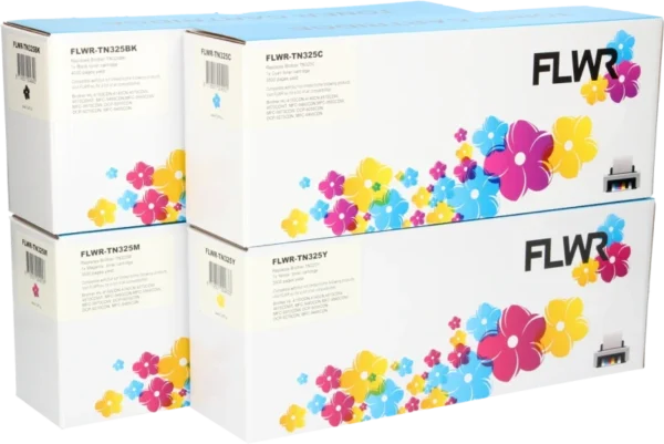 FLWR Brother TN 325 multipack zwart en kleur