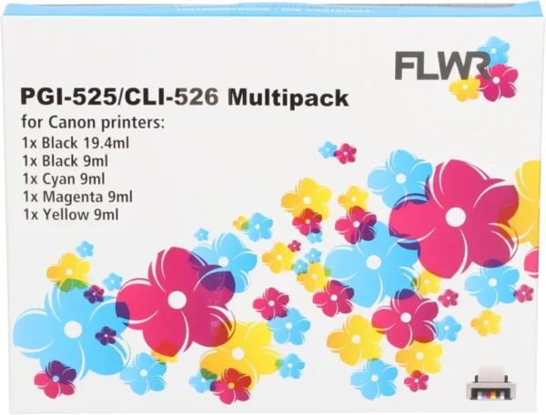 FLWR Canon CLI 526 Multipack zwart en kleur