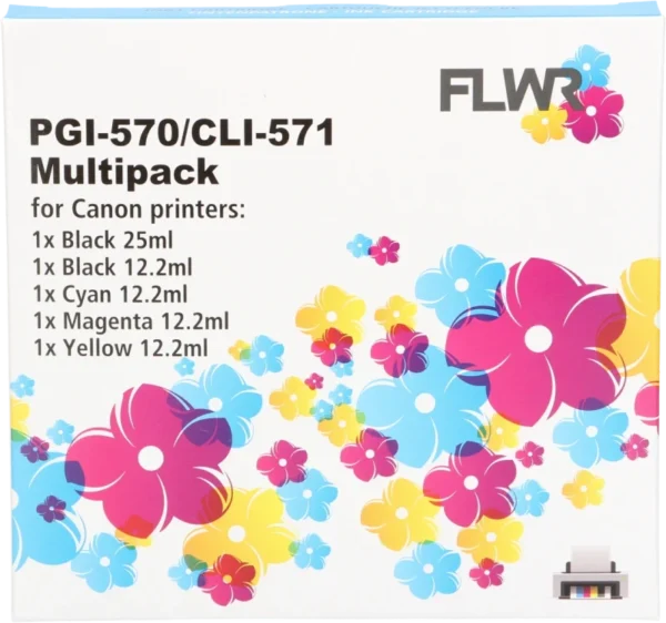 FLWR Canon CLI 571XL Multipack zwart en kleur