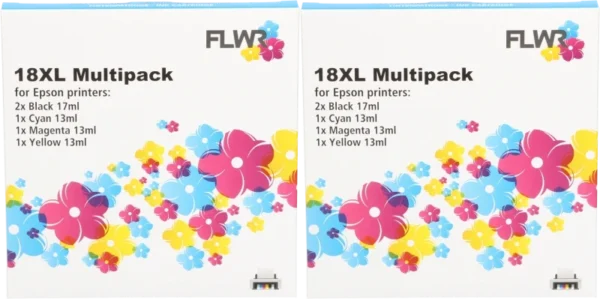 FLWR Epson 2X 18XL Multipack zwart en kleur