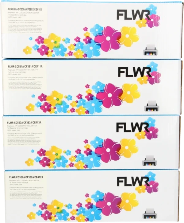 FLWR HP 305A 4 pack zwart en kleur