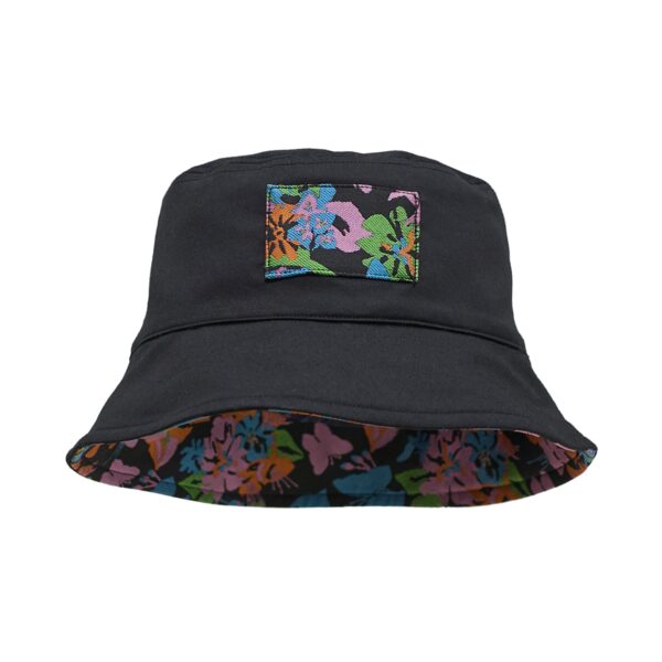 FRIDA X LOST PATTERN Fridas Garden Jacquard Reversible Bucket Hat Black