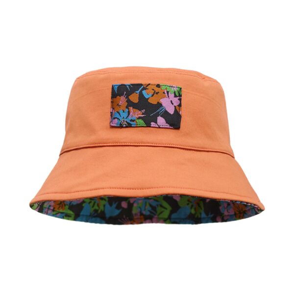 FRIDA X LOST PATTERN Fridas Garden Jacquard Reversible Bucket Hat Salmon