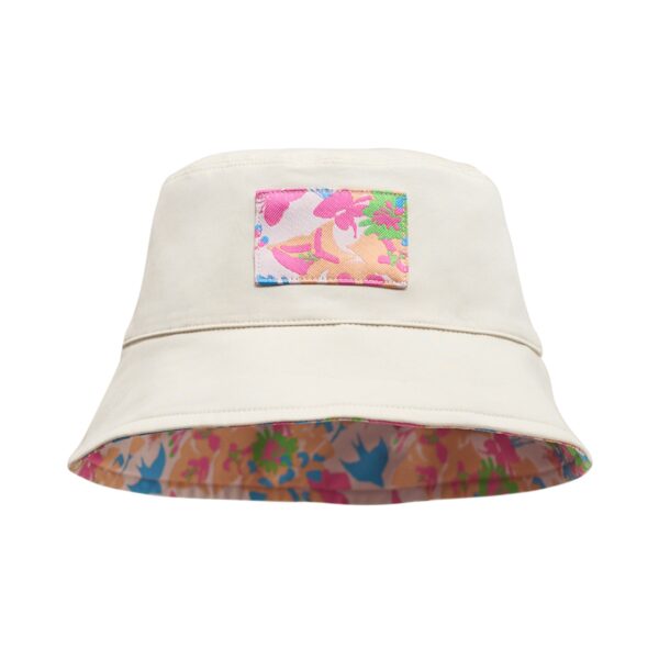 FRIDA X LOST PATTERN Fridas Garden Jacquard Reversible Bucket Hat White