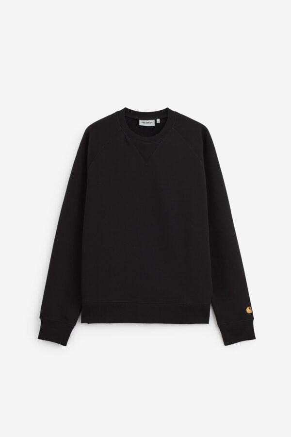 Felpa Girocollo CHASE SWEAT in cotone nero