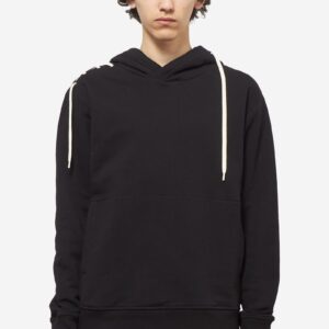 Felpa LACED HOODIE in cotone nero