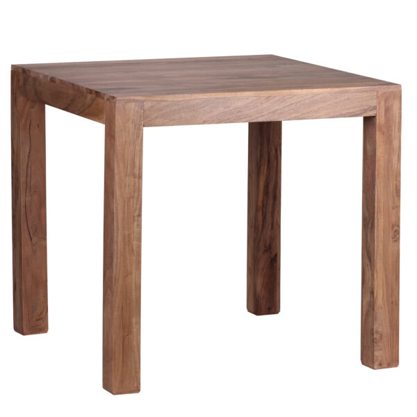 FineBuy Esstisch Massivholz Akazie 80 x 80 x 76 cm Esszimmer Tisch Design Küchentisch modern Landhaus Stil Holztisch quadratisch dunkel braun Natur Produkt Massivholzmöbel Echt Holz