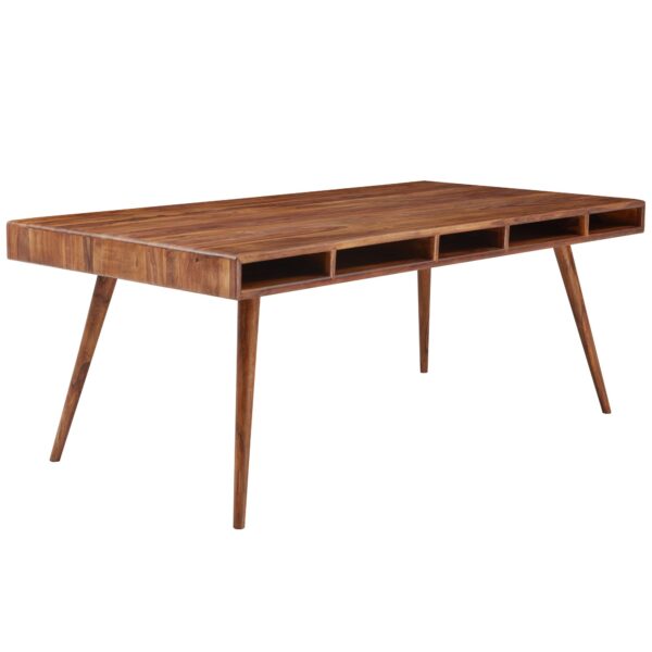 FineBuy Esszimmertisch 200x100x77 cm Sheesham Massivholz Tisch Designer Küchentisch Holz Massivher Holztisch Rustikal Speisetisch Massives Echt Holz Modern