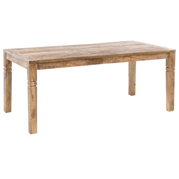 FineBuy Esszimmertisch FB45592 Braun 120 x 76 x 70 cm Mango Massivholz Design Landhaus Esstisch Massiv Tisch für Esszimmer rechteckig Küchentisch für 4 6 Personen Holztisch Rustikal Groß