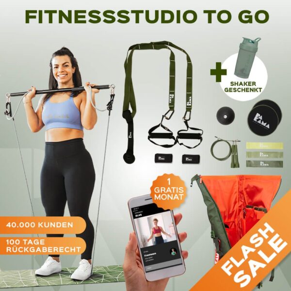 Fitnessstudio to Go GOTHAM Green inkl App + Shaker