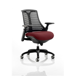 Flex Task Operator Chair Black Frame Black Back Chilli Colo