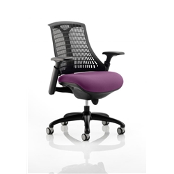 Flex Task Operator Chair Black Frame Black Back Purple Colo