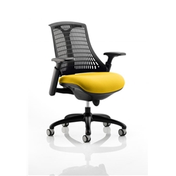 Flex Task Operator Chair Black Frame Black Back Sunset Colo