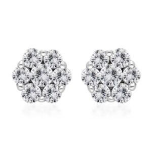 Florale I1 I2 SGL zertifizierte Diamant Ohrstecker 1 ct