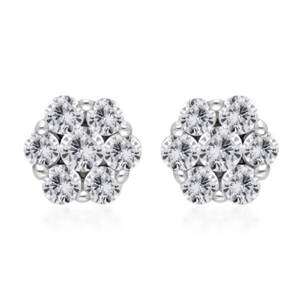 Florale I1 I2 SGL zertifizierte Diamant Ohrstecker 1 ct