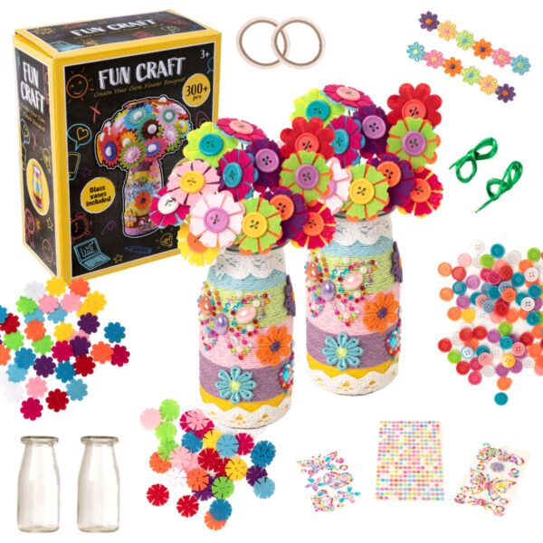 Fun Craft Make Your Own Flower Bouquet 300+ Pieces