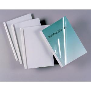 GBC IB370120 A4 Clear Silk White Thermal Binding Cover 35mm Pack of 50