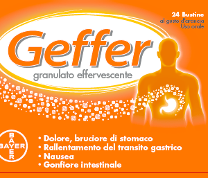 Geffer granulato effervescente 24 bustine gusto arancia