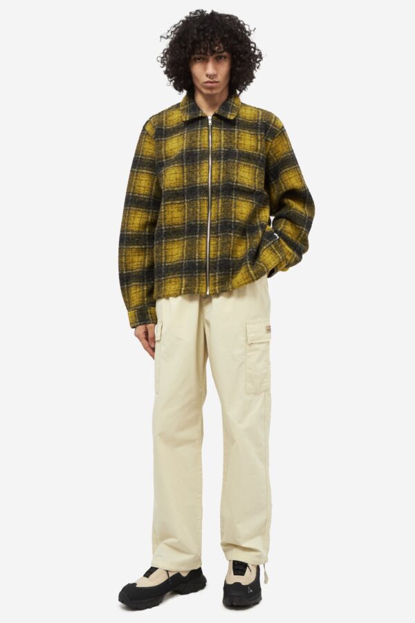 Giacca WOOL PLAID ZIP in cotone giallo