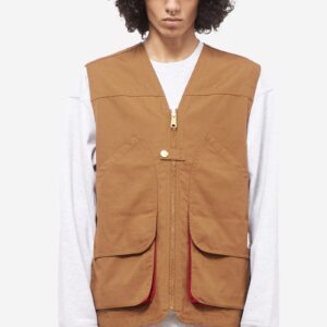 Gilet HESTON in cotone marrone