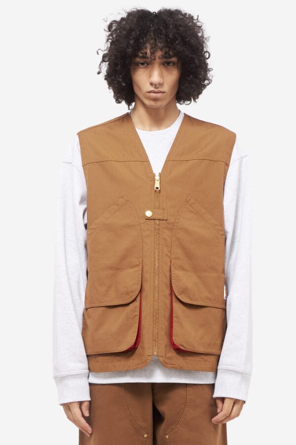 Gilet HESTON in cotone marrone