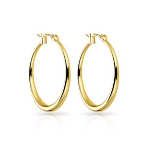 Gold Plated 30mm Hoop Earrings