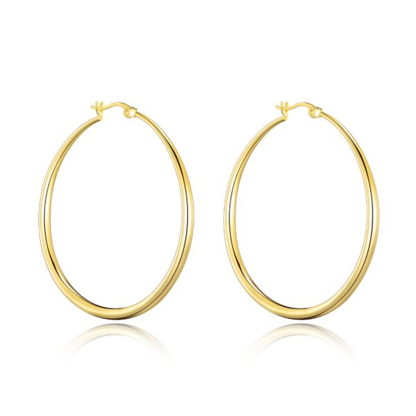 Gold Plated 50mm Hoop Earrings