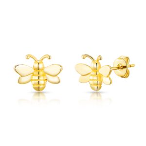 Gold Plated Bumble Bee Earrings