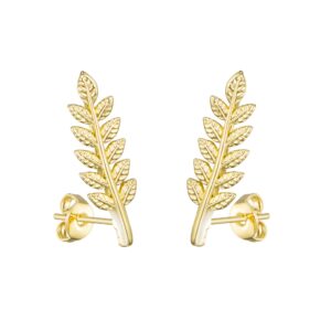 Gold Plated Leaf Earrings