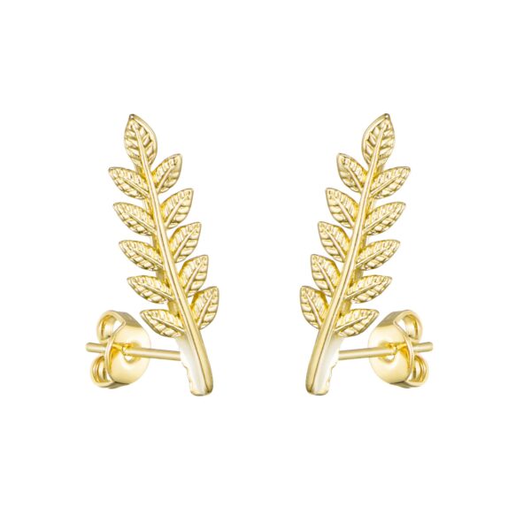 Gold Plated Leaf Earrings