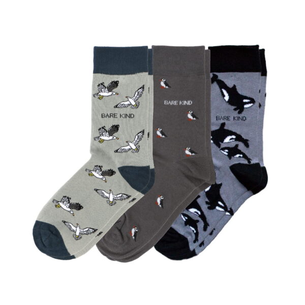 Grey Lover Bamboo Sock Set | UK Adult 4 7