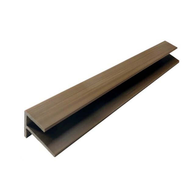 HD Clad Pro F Shape Trim for Composite Cladding 45 x 60mm Cedar Brown