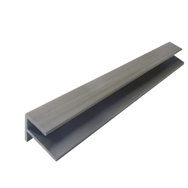 HD Clad Pro F Shape Trim for Composite Cladding 45 x 60mm Cedar Grey