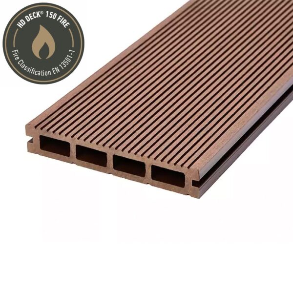 HD Deck 150 Class B Fire Rated Contemporary Composite Decking 25 x 150 x 3600mm Walnut Brown