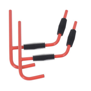 HOMCOM CanoeKayak Aluminum Wall Mount Hangers Red Aosom UK