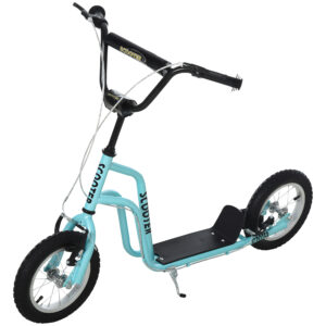 HOMCOM Kids Steel Height Adjustable Kick Scooter BlueBlack