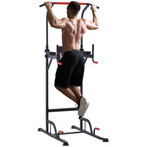 HOMCOM Pull Up Station Bar Power Tower Station for Home Office Gym Traning Workout Equipment Aosom UK