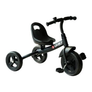 HOMCOM Ride On Tricycle 3 Wheels Plastic Pedal Trike for Kids over 18 Months , Black Aosom UK