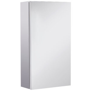 HOMCOM Stainless Steel Wall mounted Bathroom Mirror Storage Cabinet 300mm W