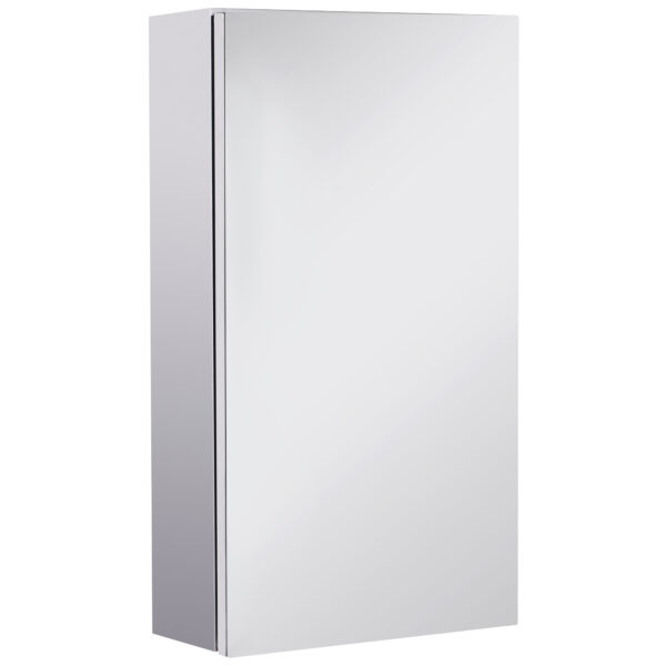 HOMCOM Stainless Steel Wall mounted Bathroom Mirror Storage Cabinet 300mm W