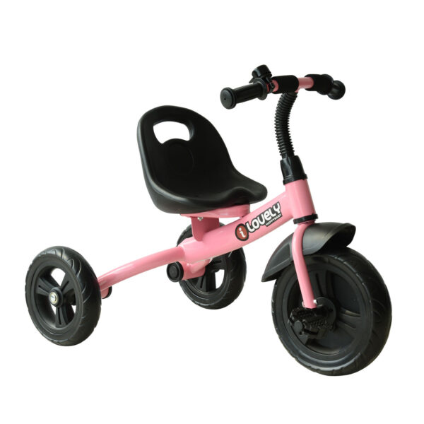 HOMCOM Toddler Trike Pedal Powered Adventure for Little Riders Sturdy Frame Vibrant Pink Aosom UK