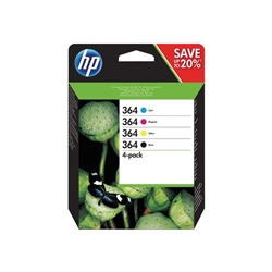 HP 364 4pk BlackCyanMagentaYellow Ink Cartridges N9J73AE