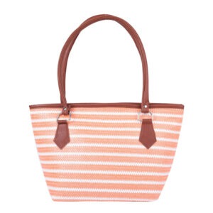 Handtasche für Damen Orange und Weiß