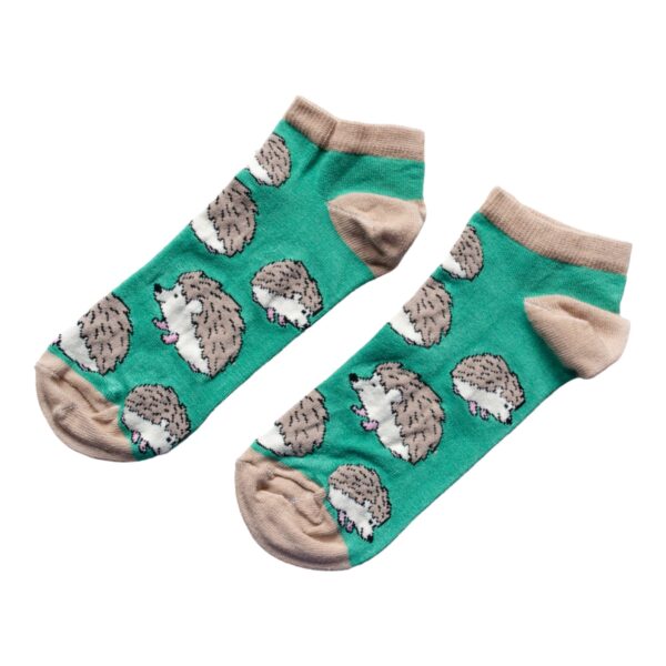 Hedgehog Bamboo Trainer Socks | UK Adult 4 7